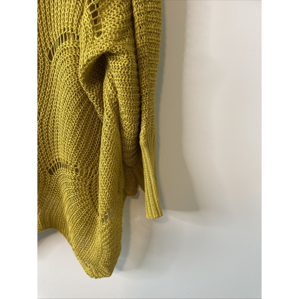 ChicSoul 1X/2X‎ Mustard Open Knit Sweater Oversized Tunic Pullover Boho - Picture 5 of 15
